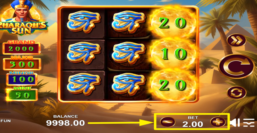 Pharaons Sun Adjust Bet