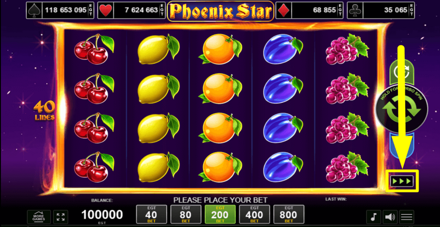 Phoenix Star Fast Play Feature