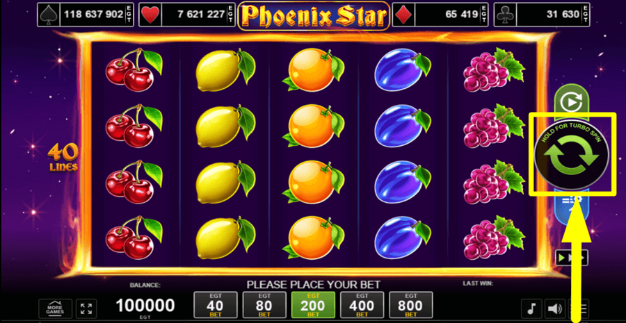 Phoenix Star Spin Button