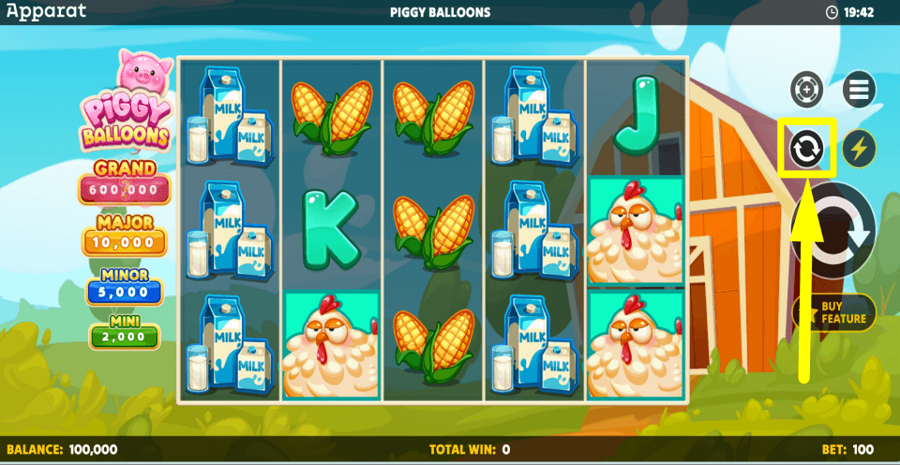 Piggy Balloons Autoplay Feature