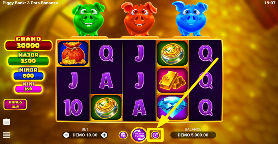 Piggy Bank 3 Pots Bonanza Autoplay