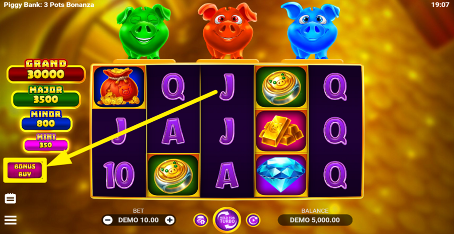 Piggy Bank 3 Pots Bonanza Buy Bonus