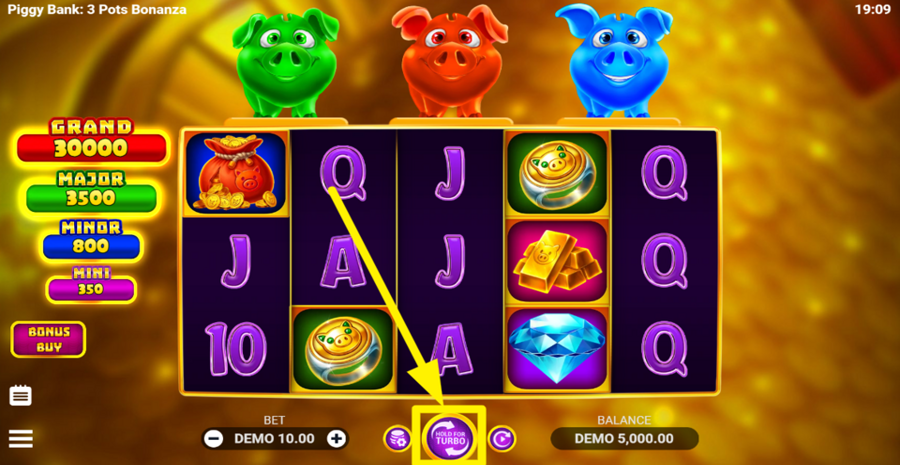 Piggy Bank 3 Pots Bonanza Spin