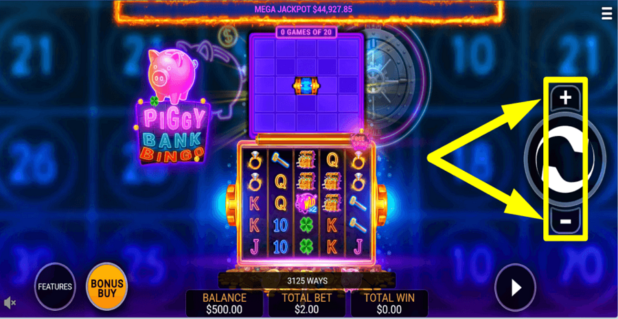 Piggy Bank Bingo Bet Value
