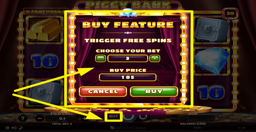 Piggy Bank Stacked Fortune Buy Bonus