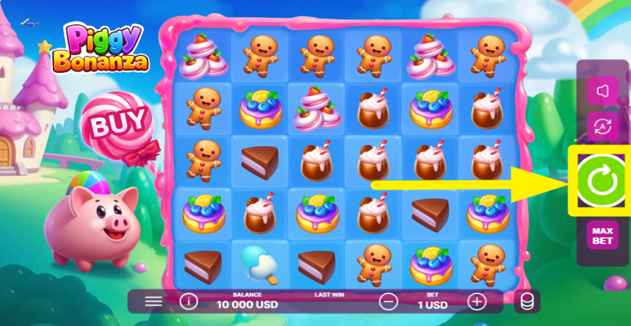 Piggy Bonanza Spin Button