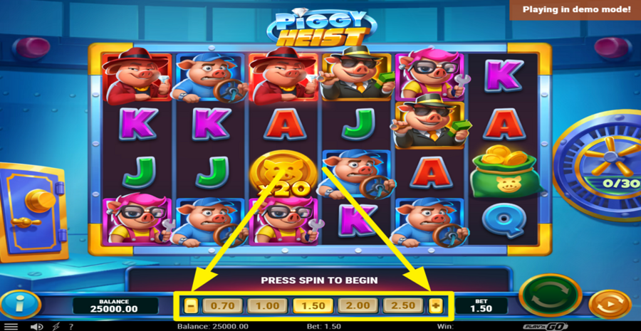 Piggy Heist Adjust Bet