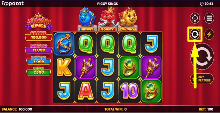 Piggy Kings Autoplay Feature
