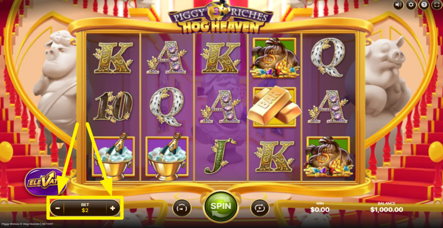 Piggy Riches 3 Hog Heaven Adjust Bet