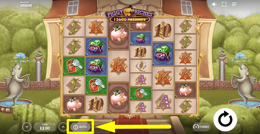 Piggy Riches Megaways Autoplay Feature