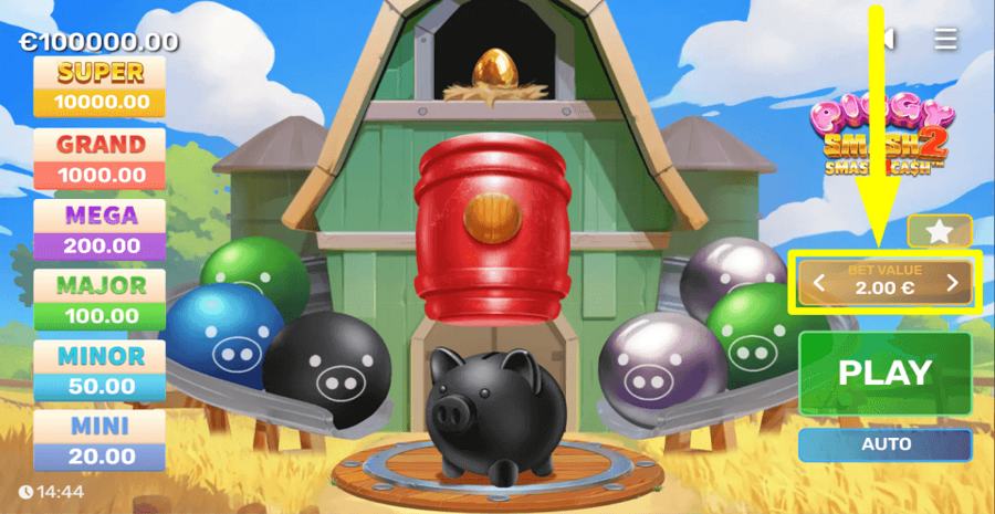 Piggy Smash 2 Bet Value