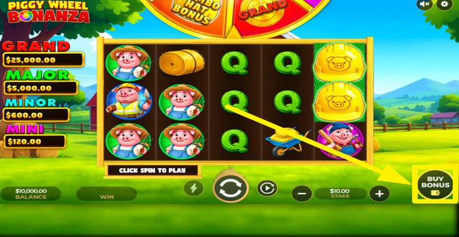Piggy Wheel Bonanza Buy Bonus