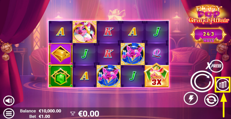 Piggypop Grand Affair Adjust Bet