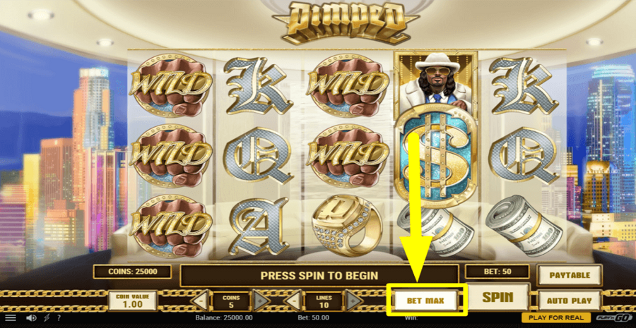 Pimped Max Bet Button