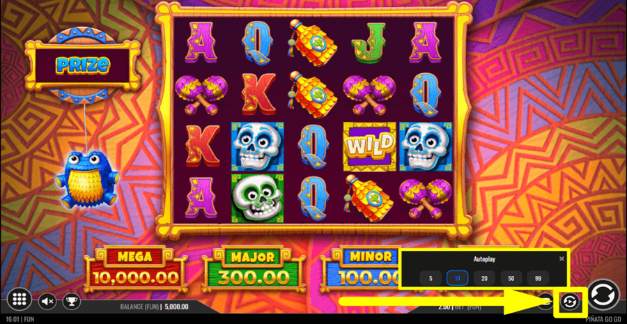 Pinata Go Go Autoplay Feature