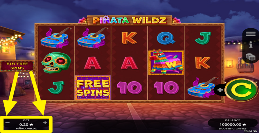 Pinata Wildz Adjust Bet