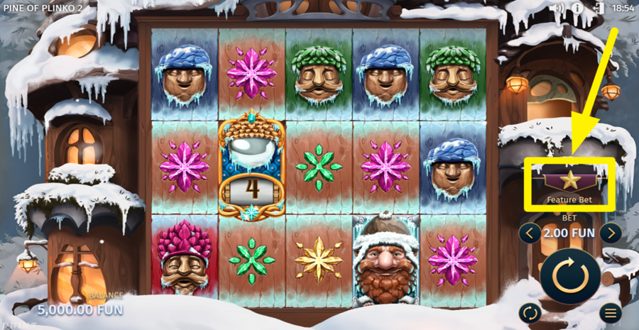 Pine Of Plinko 2 Feature Bet