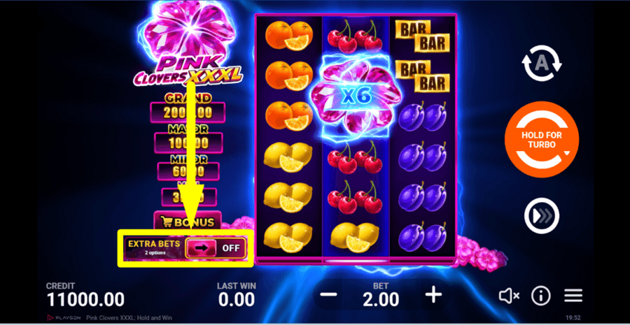 Pink Clovers Xxxl Hold And Win Ante Bet Feature