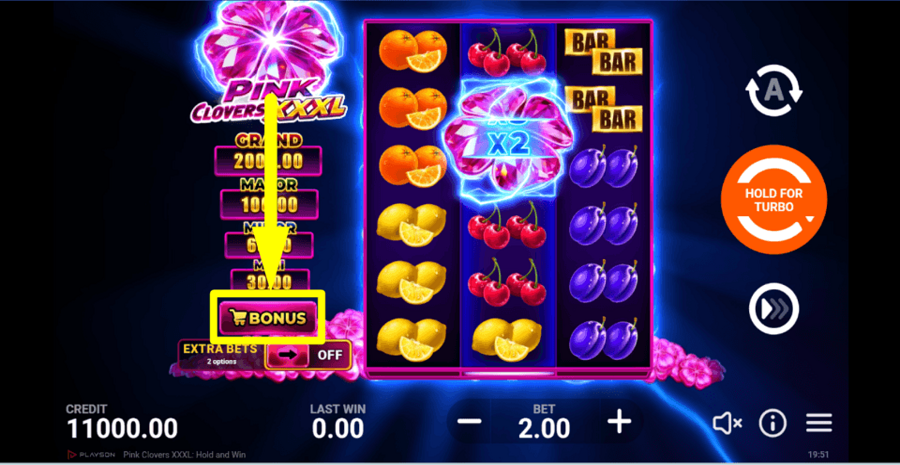 Pink Clovers Xxxl Hold And Win Buy Feature