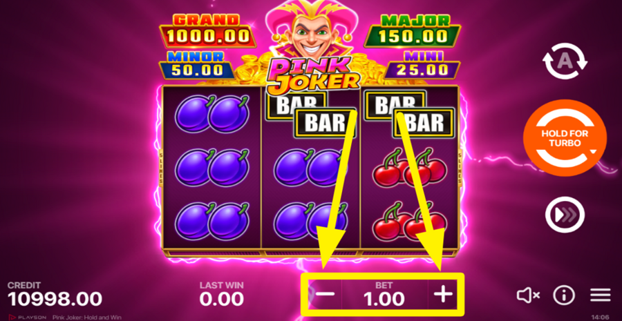 Pink Joker Hold And Win Adjust Bet