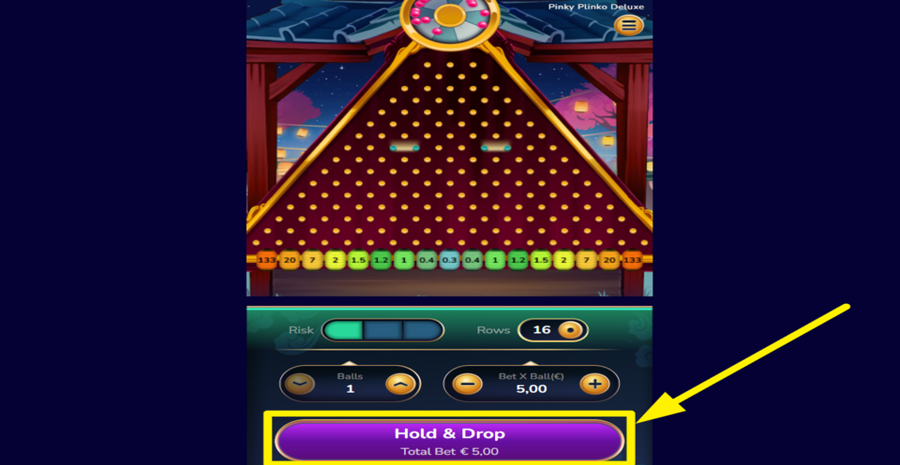 Pinky Plinko Deluxe Hold And Drop