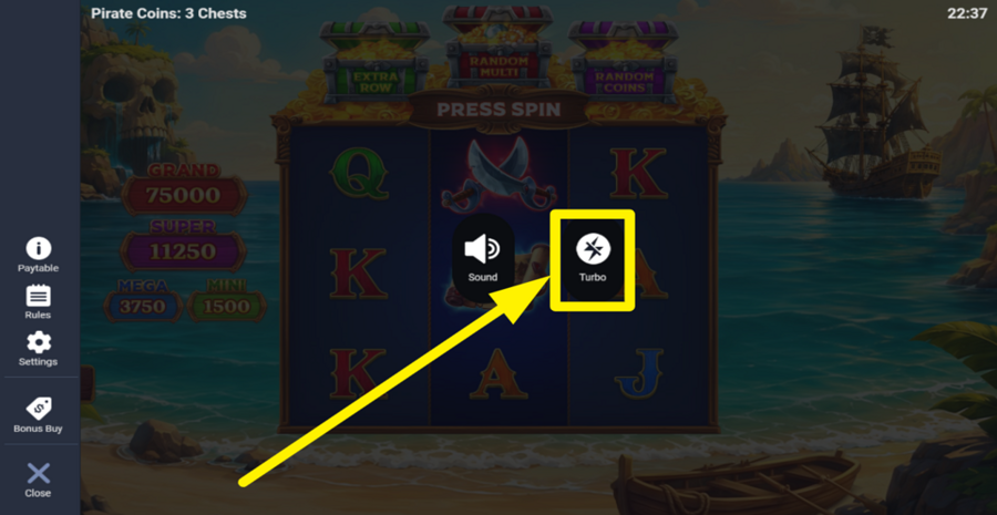 Pirate Coins 3 Chests Turbo