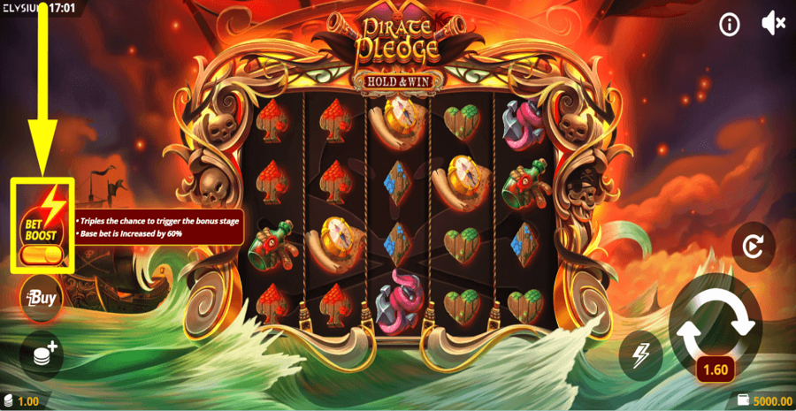 Pirate Pledge Bet Boost Feature