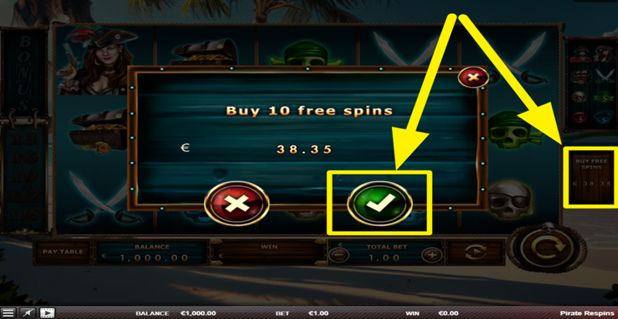 Pirate Respins Buy Bonus