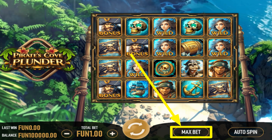 Pirates Cove Plunder Max Bet
