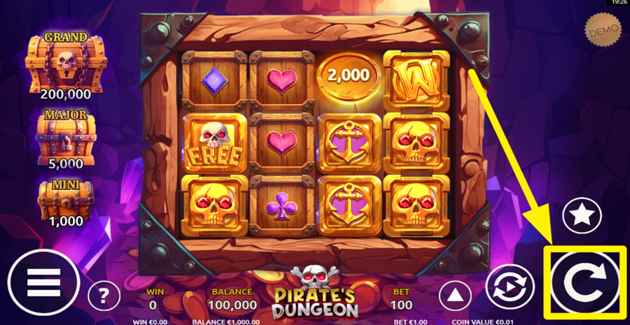 Pirates Dungeon Spin