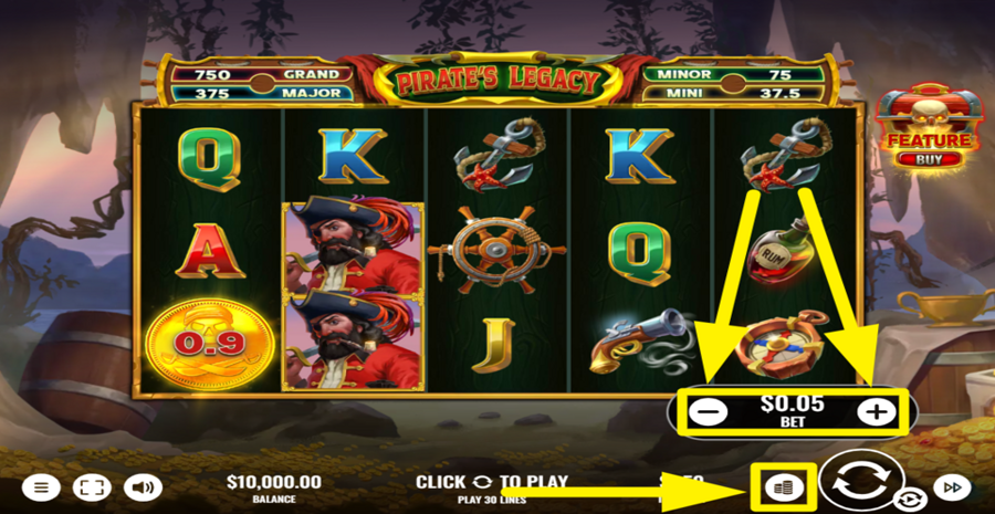 Pirates Legacy Adjust Bet