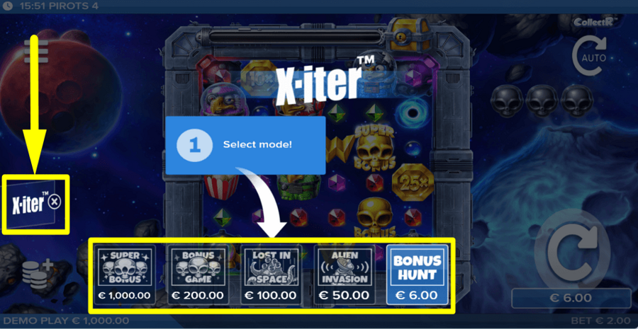 Pirots 4 Xiter Feature