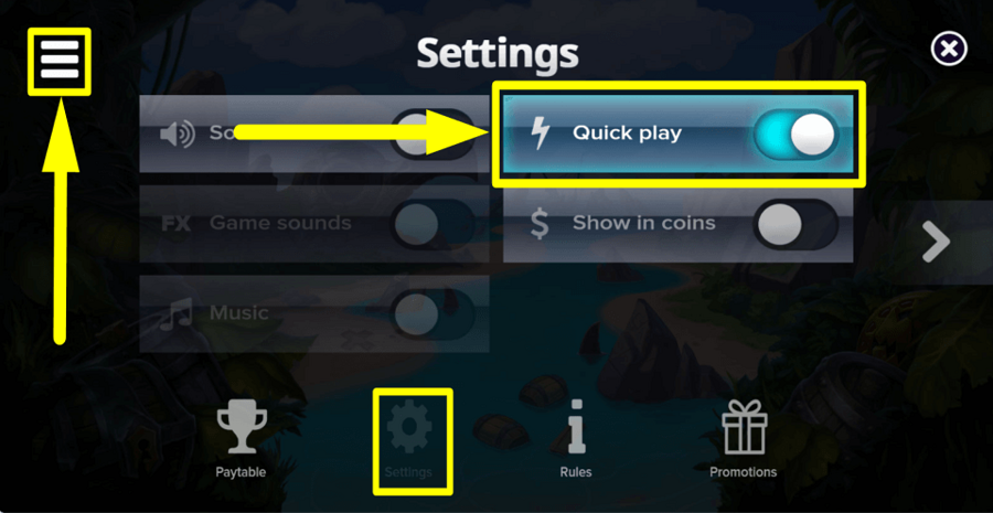 Pirots X Quick Play Feature