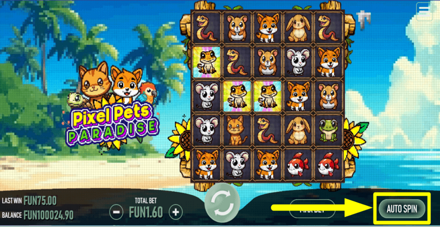 Pixel Pets Paradise Autoplay Feature