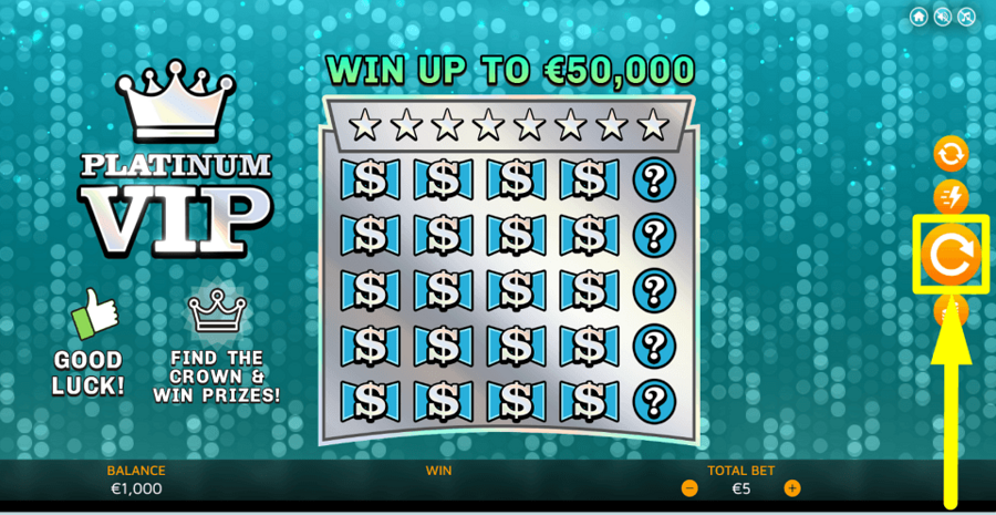 Platinum Vip Spin Button