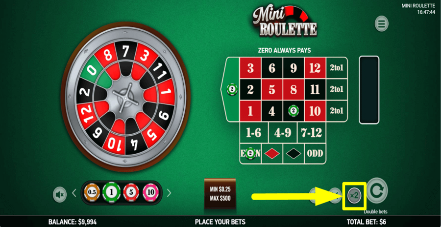 Platipus Gaming Mini Roulette Double Button