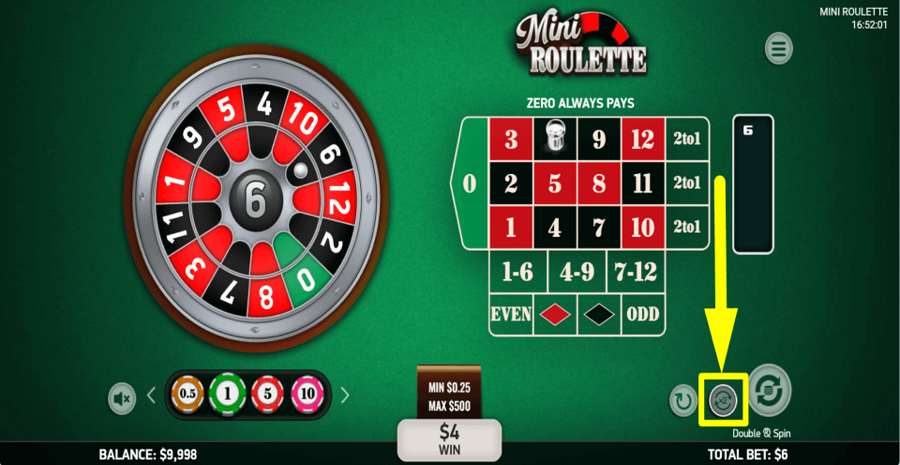 Platipus Gaming Mini Roulette Double Rebet