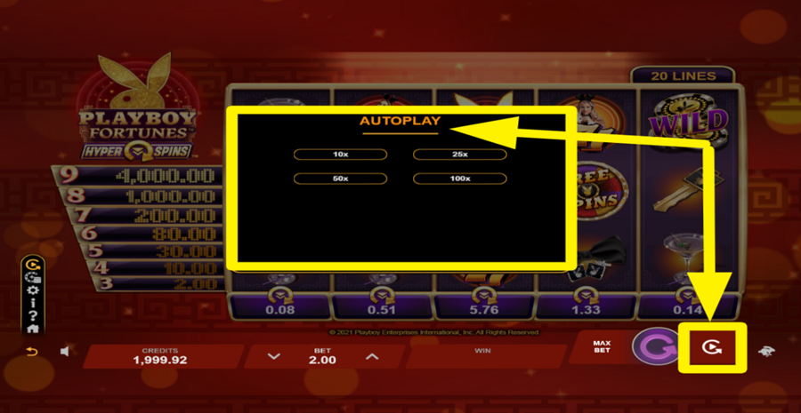 Playboy Fortunes Hyperspins Autoplay