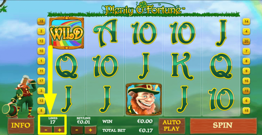 Plenty O Fortune Adjustable Paylines