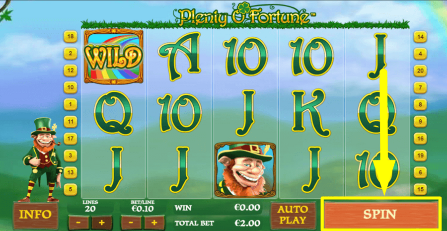 Plenty O Fortune Spin Button