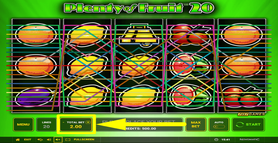 Plenty Of Fruit 20 Bet Value