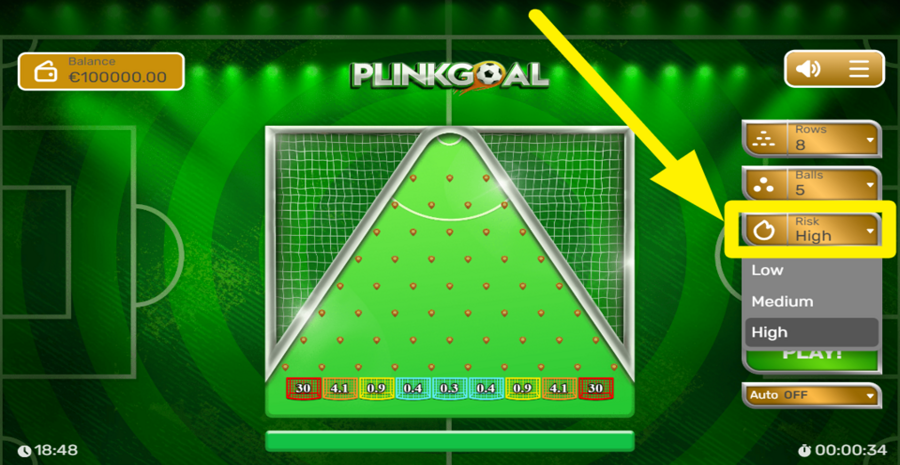 Plinkgoal Adjust Risk Level