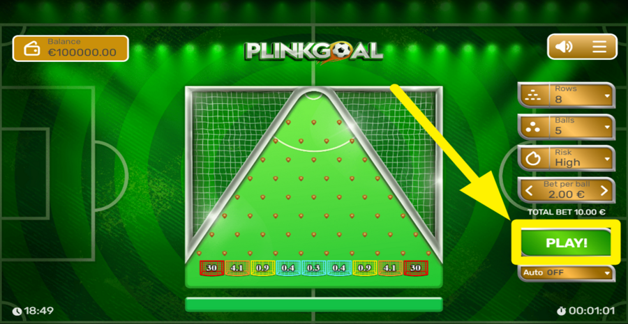 Plinkgoal Play Button