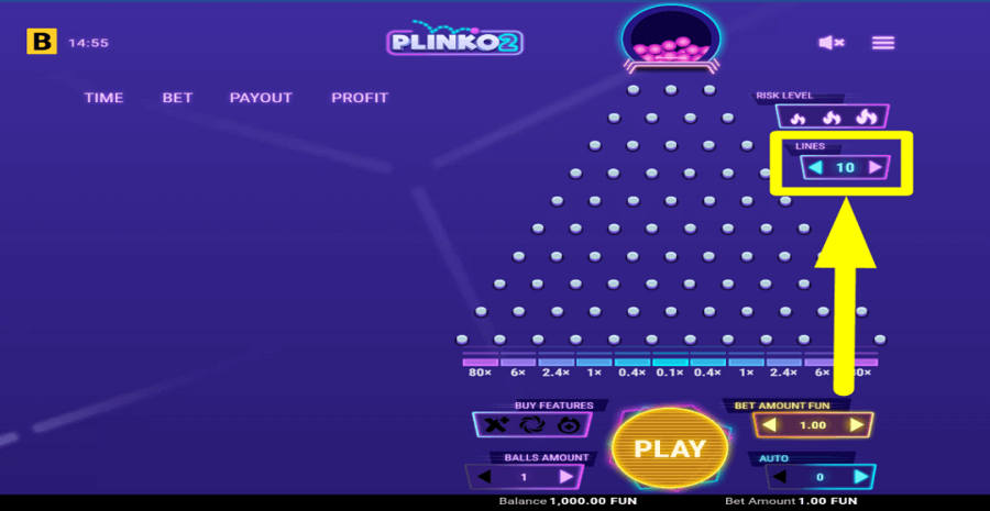 Plinko 2 Adjustable Paylines