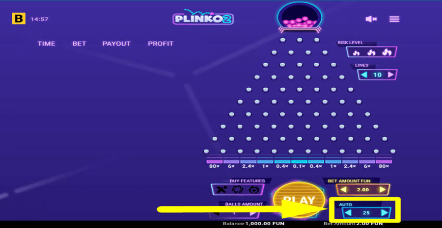 Plinko 2 Autoplay Feature