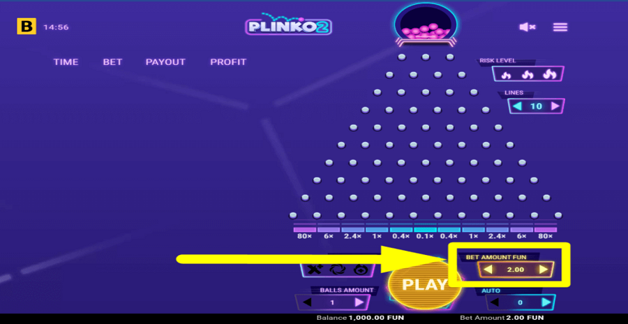 Plinko 2 Bet Value