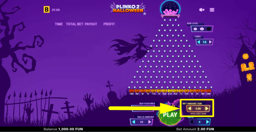Plinko 2 Halloween Bet Value