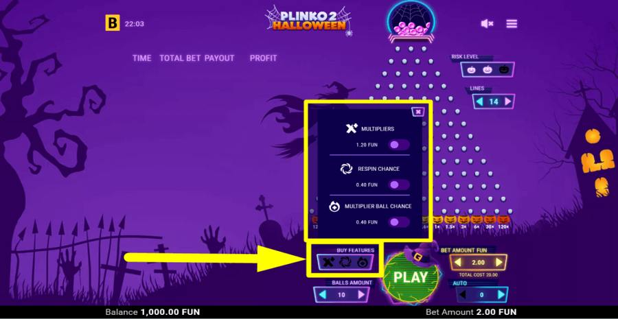 Plinko 2 Halloween Buy Feature