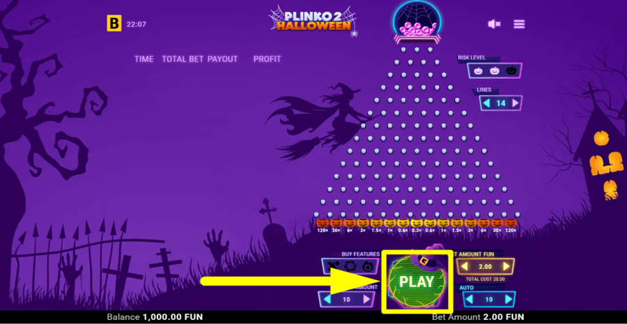 Plinko 2 Halloween Play Button