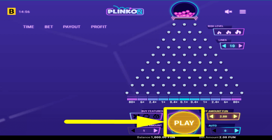 Plinko 2 Play Button
